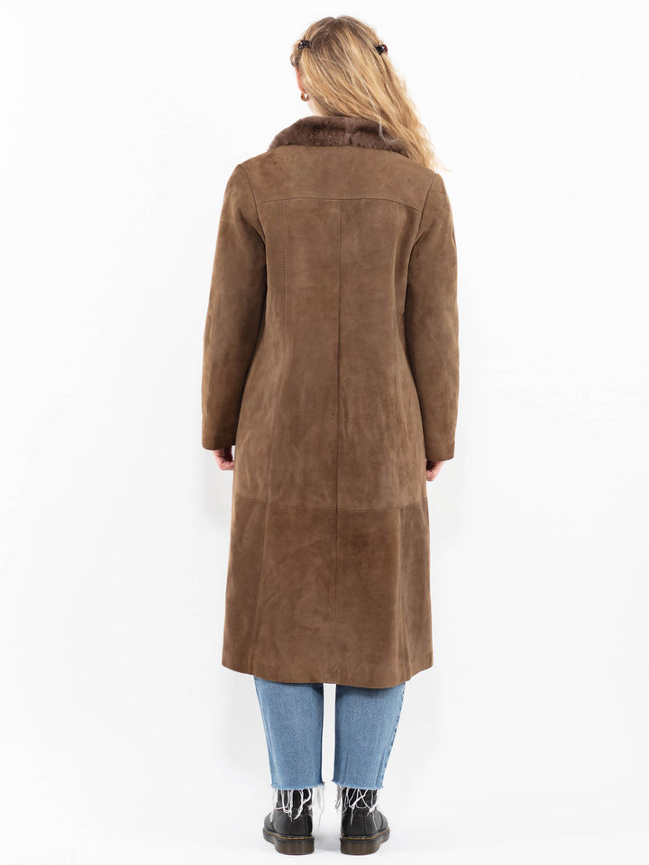 Vintage 70's Women Suede Coat in BrownA0244
