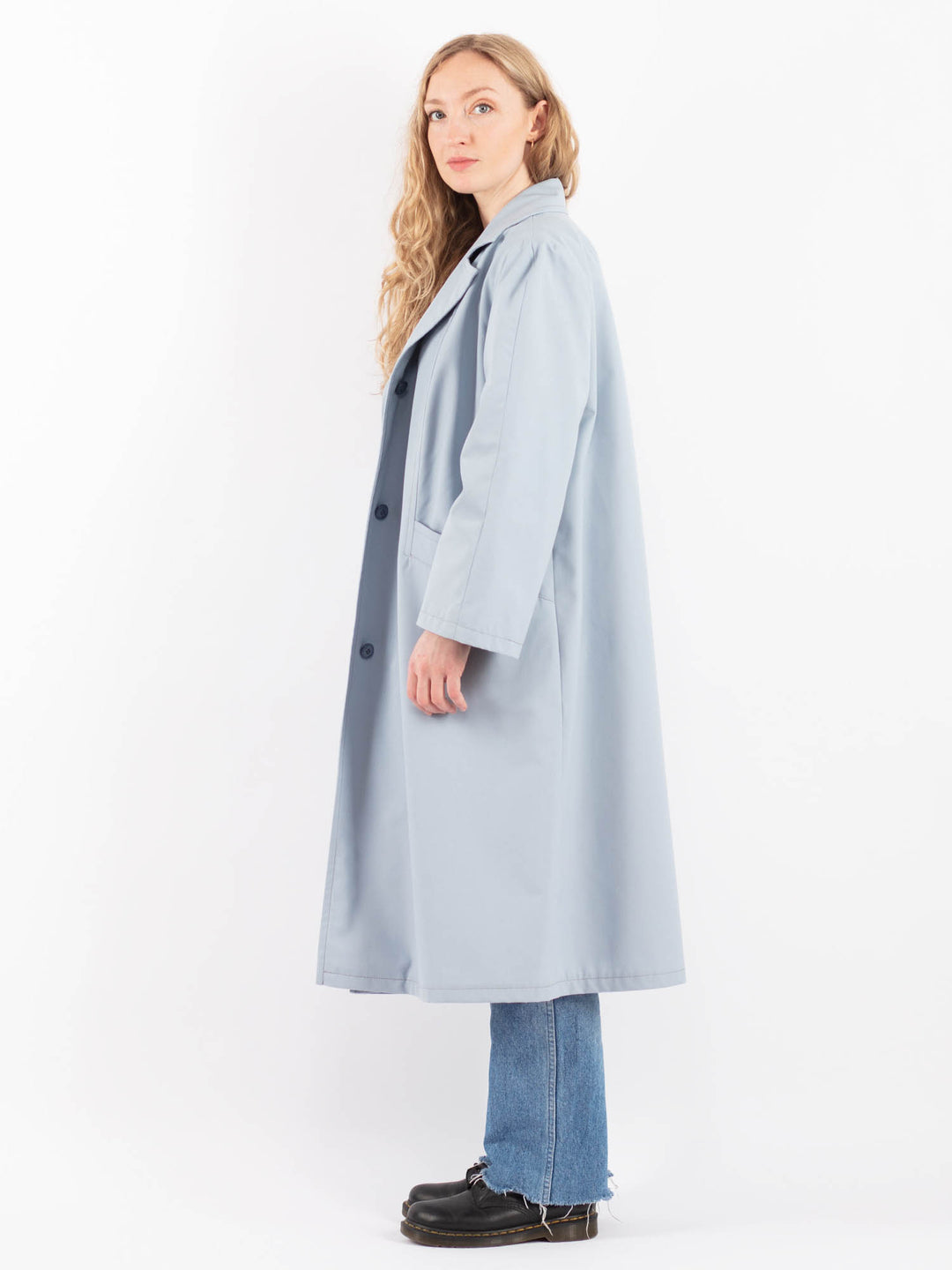 Vintage 70's Women Trench Coat in BlueV9442