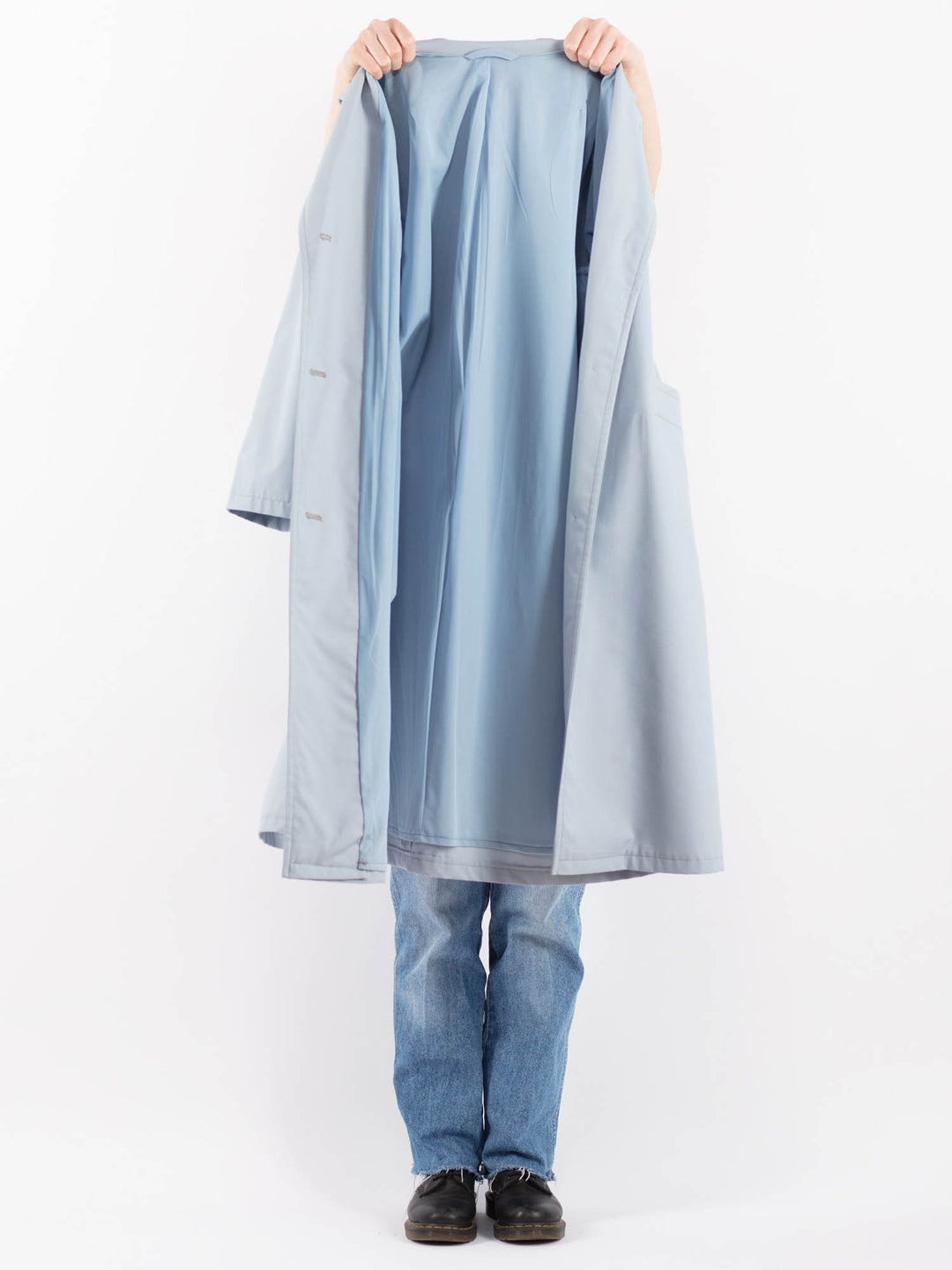 Vintage 70's Women Trench Coat in BlueV9442