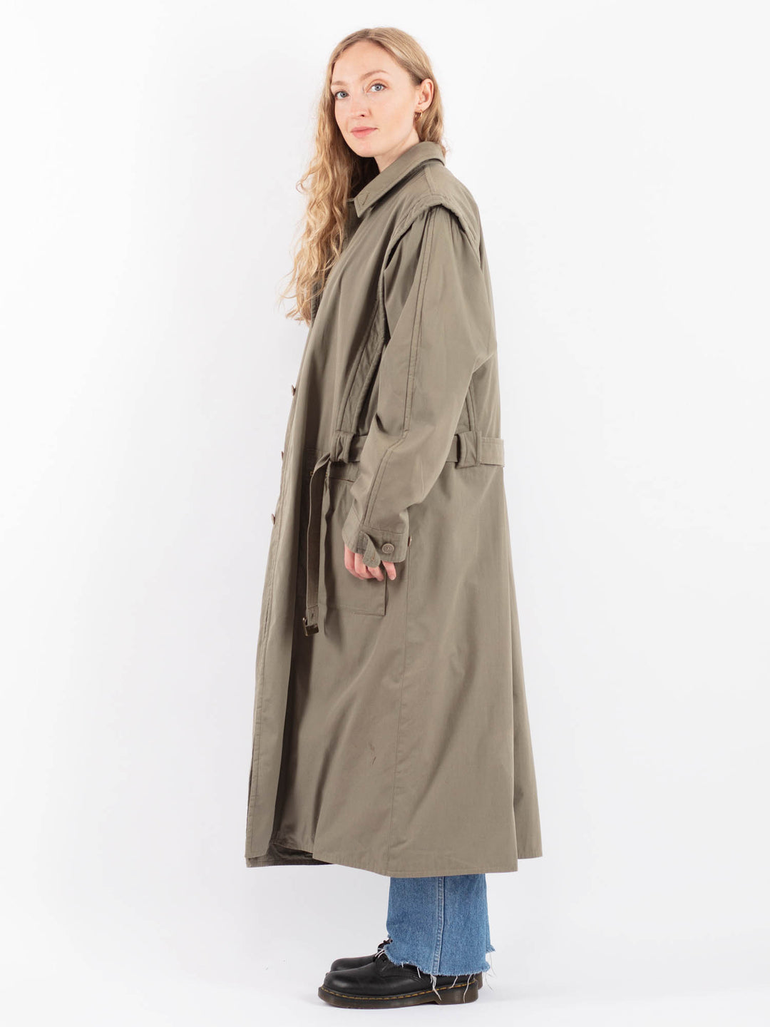 Vintage 70's Women Trench Coat in KhakiV9449