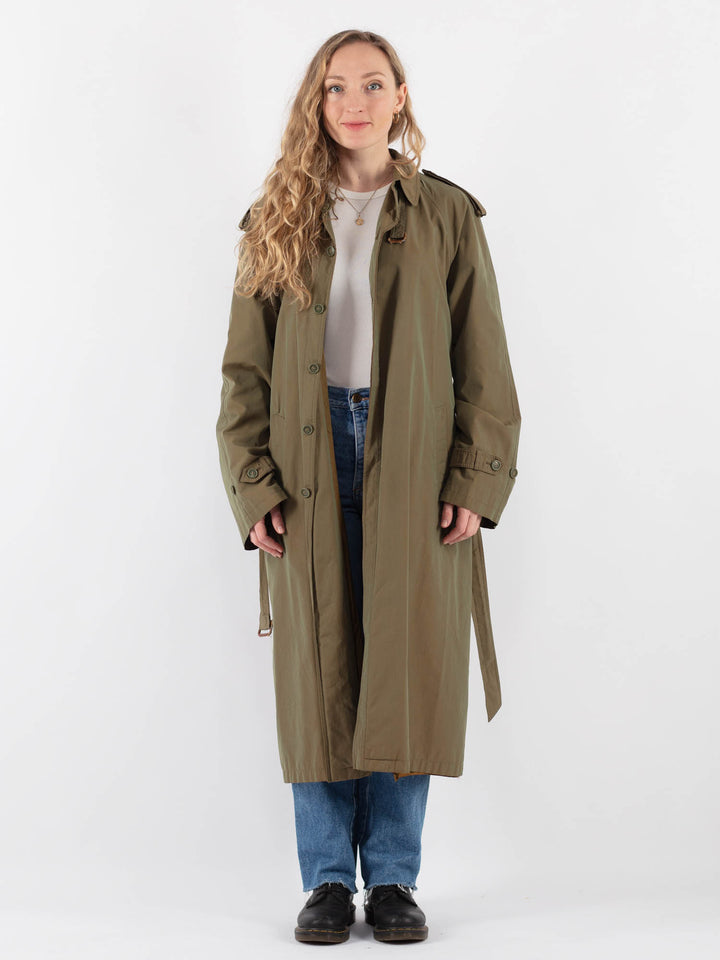 Vintage 70's Women Trench Coat in GreenV9354