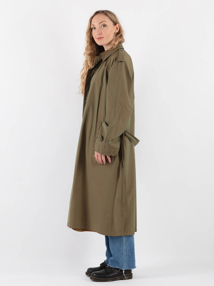 Vintage 70's Women Trench Coat in GreenV9354