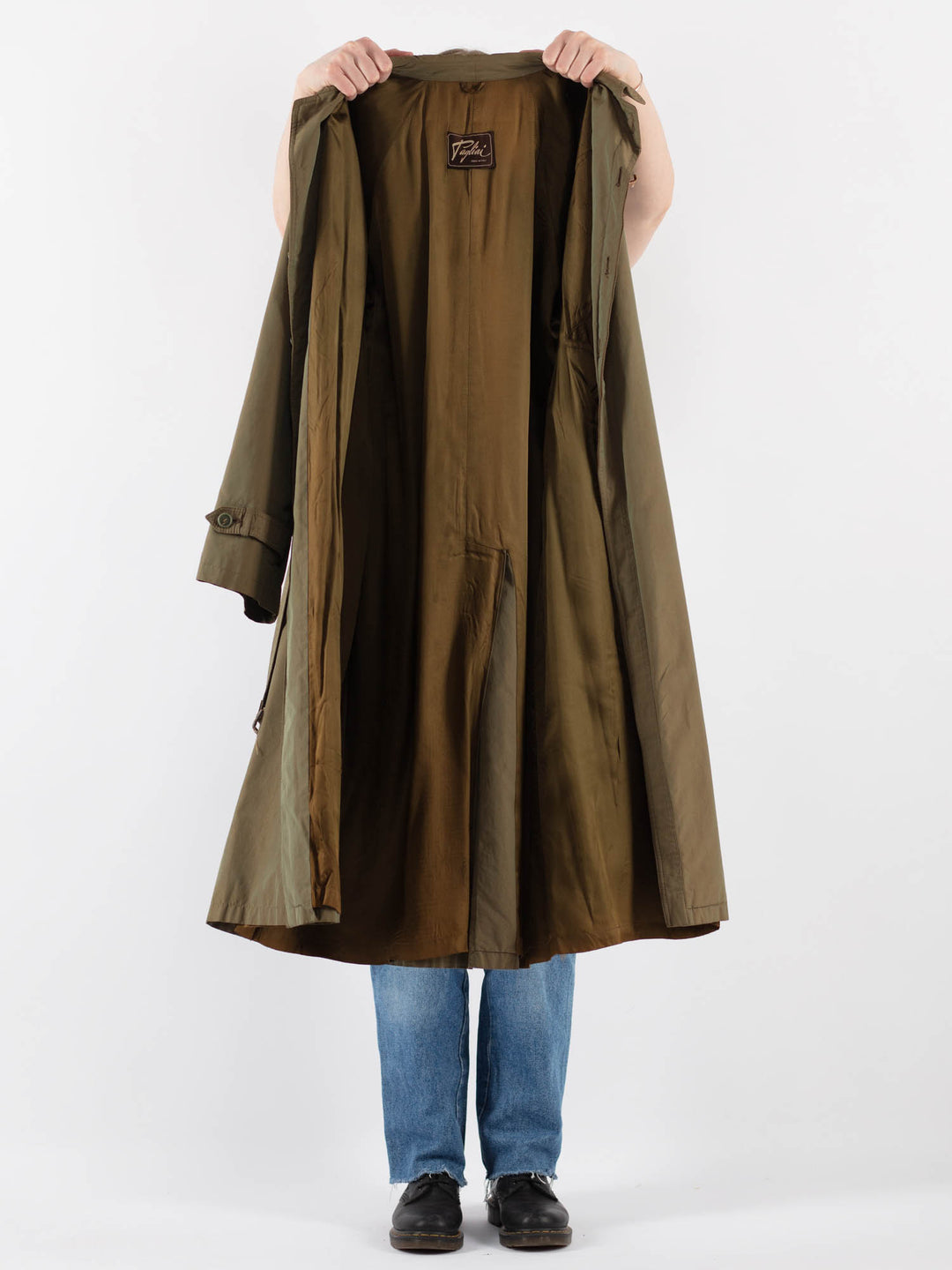 Vintage 70's Women Trench Coat in GreenV9354