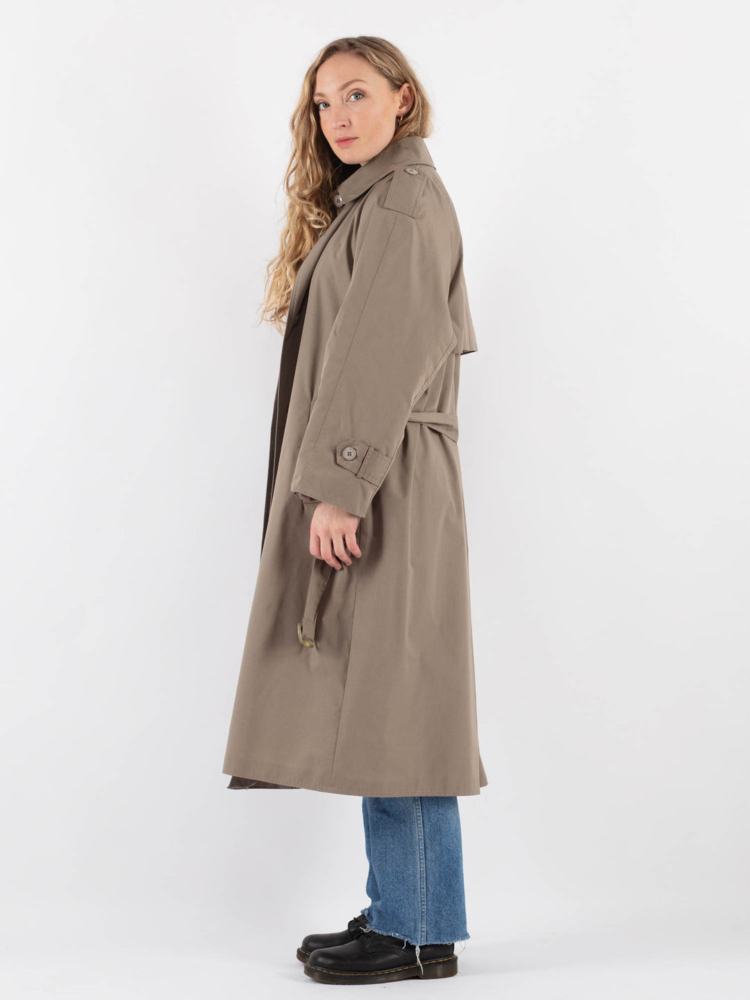 Vintage 70's Women Trench Coat in BeigeV9361