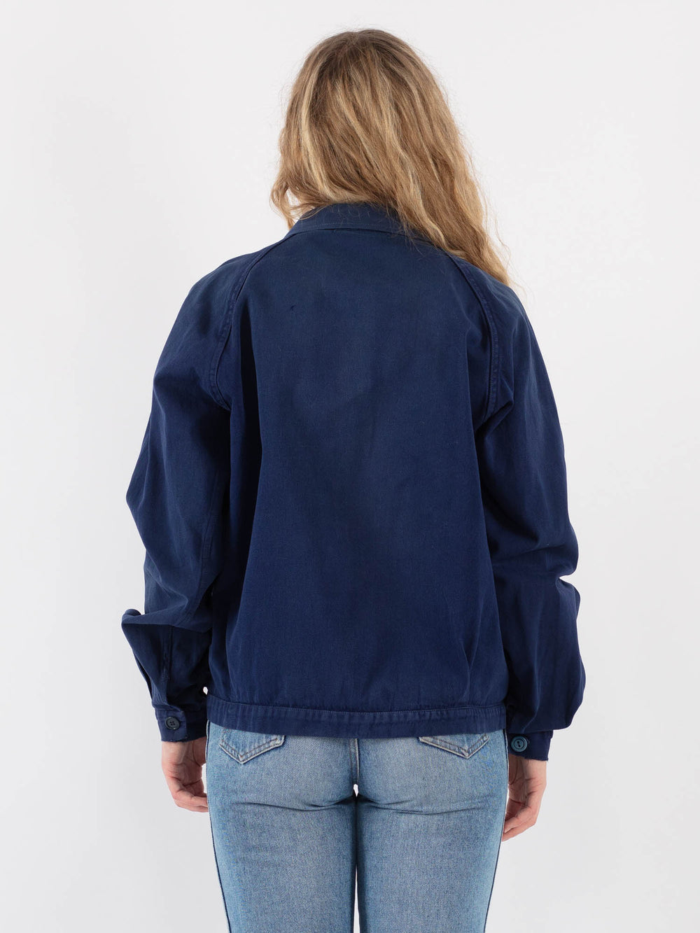 Vintage 70's Women Work Jacket in Blue