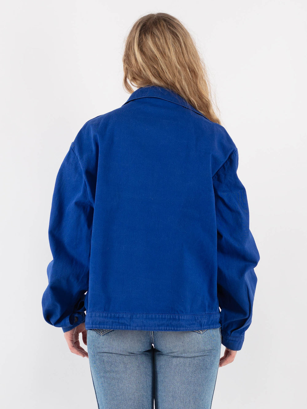 Vintage 70's Women Work Jacket in Blue