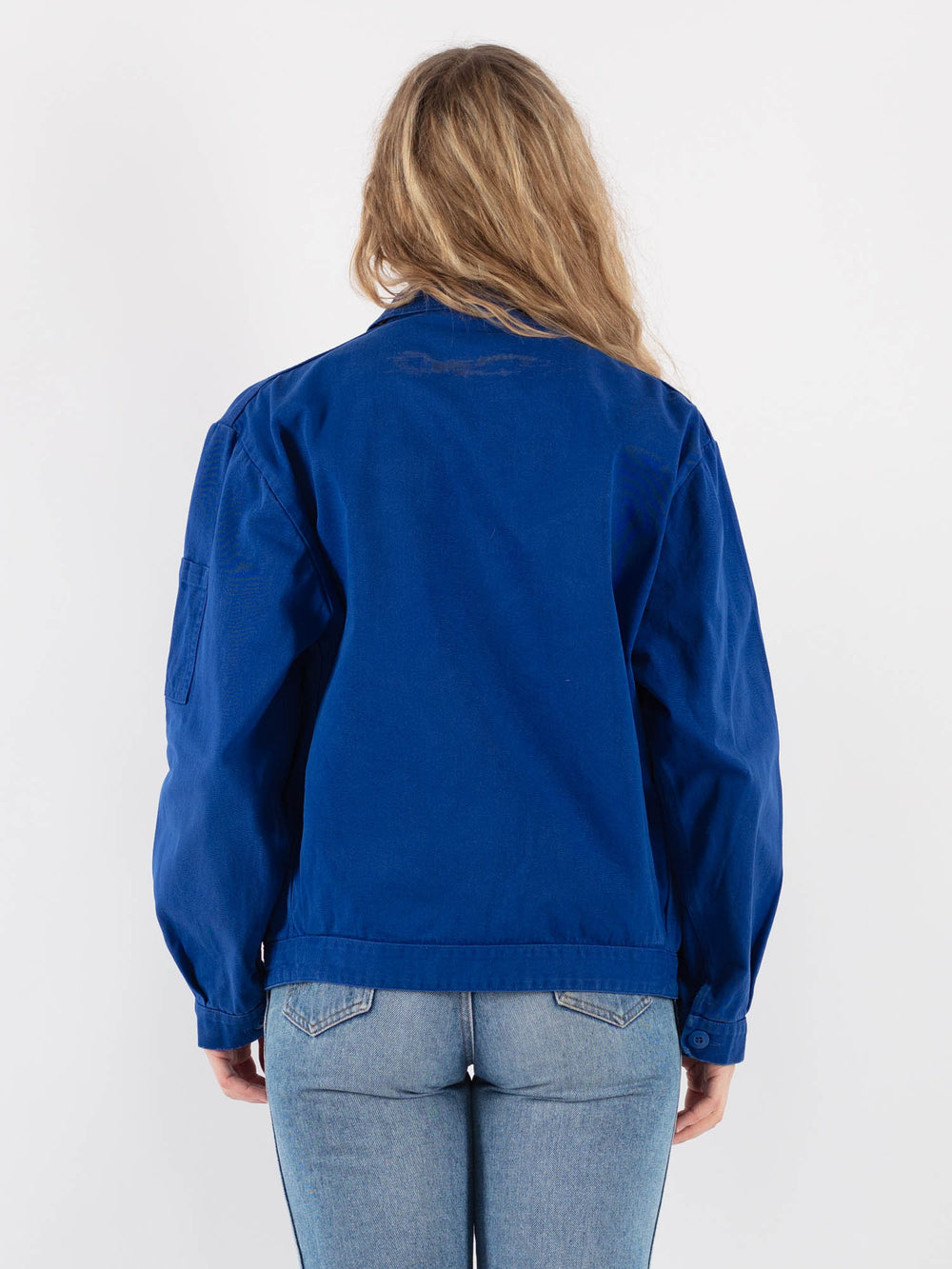 Vintage 70's Women Work Jacket in Blue