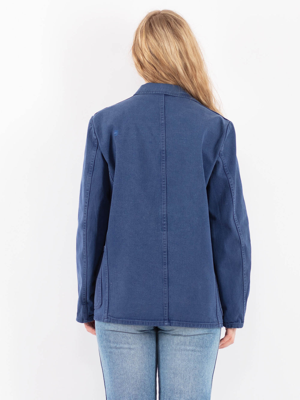 Vintage 70's Women Cotton Jacket in BlueV9516