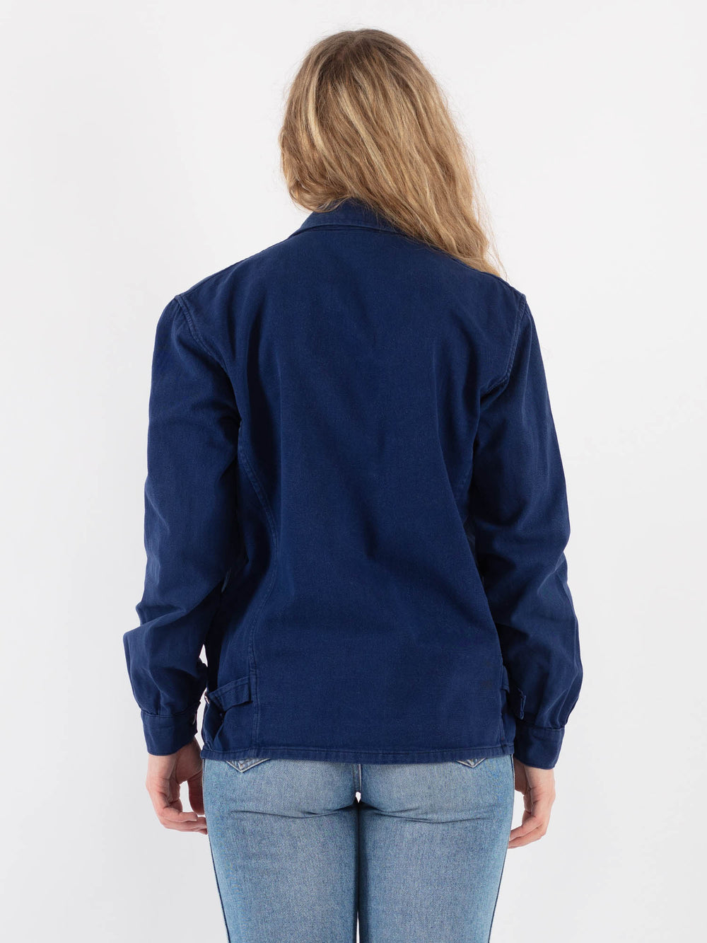 Vintage 70's Women Work Jacket in Blue