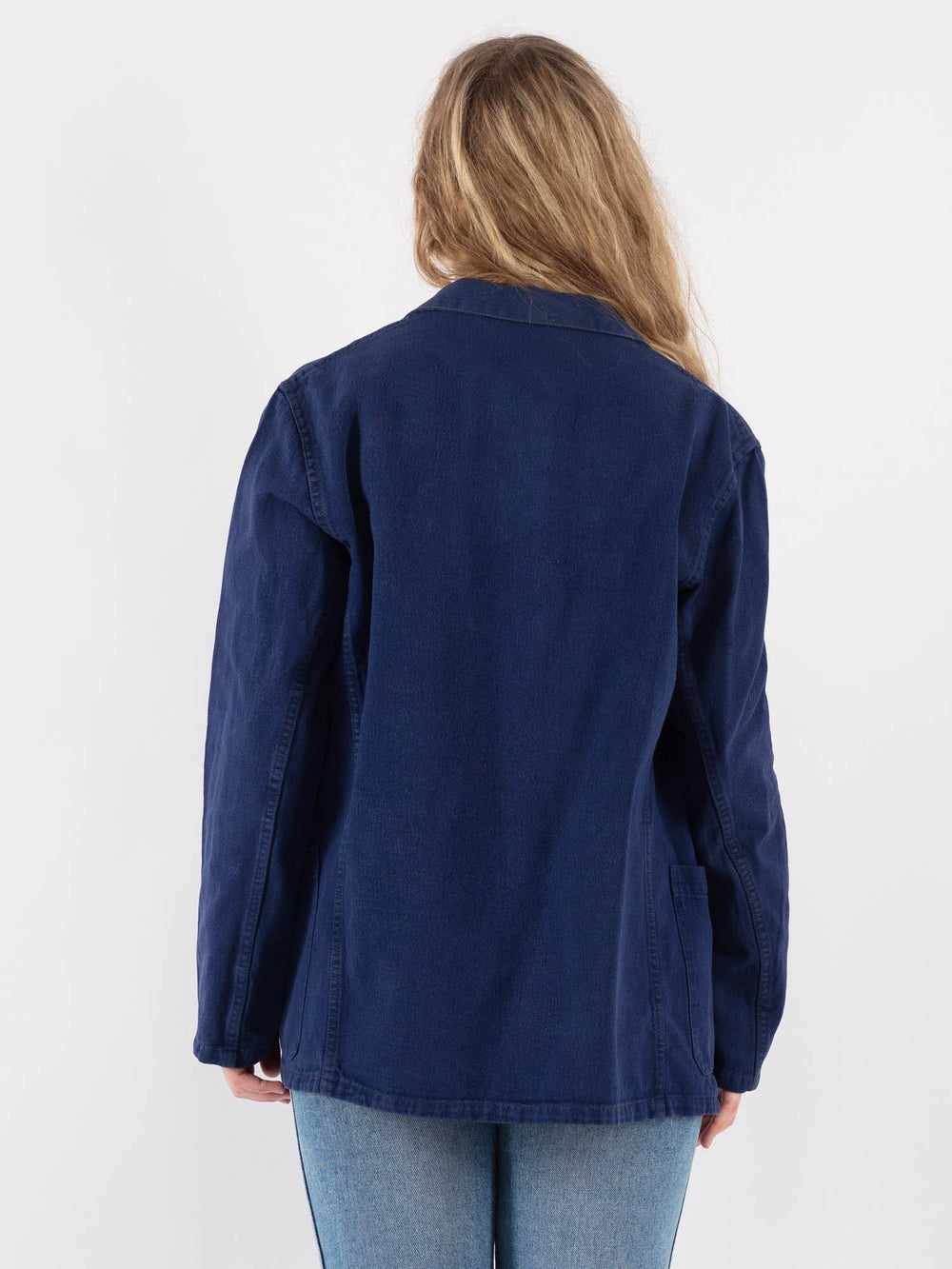 Vintage 70's Women Work Jacket in Blue