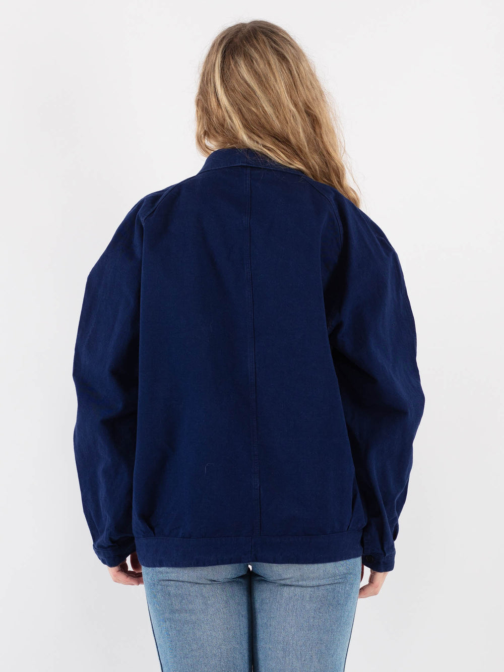 Vintage 70's Women Work Jacket in Blue