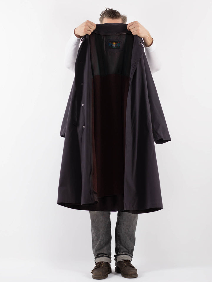 Vintage 80's Men Mac Coat in BlueZ1094
