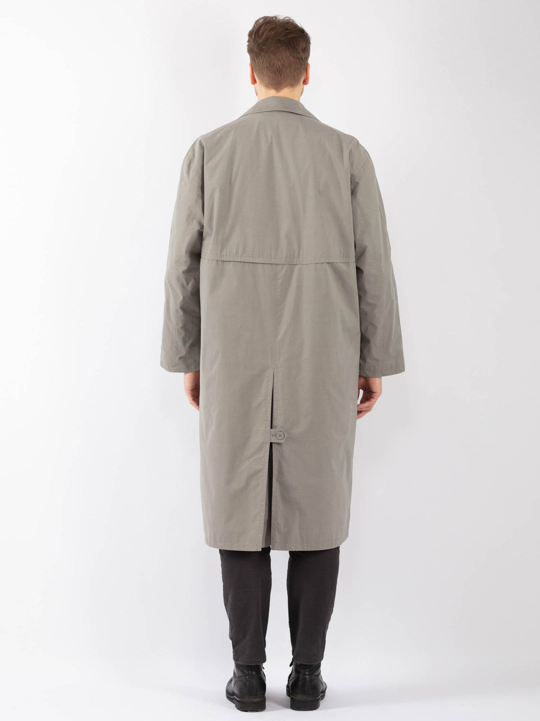 Vintage 80's Men Mac Coat in GrayZ1246