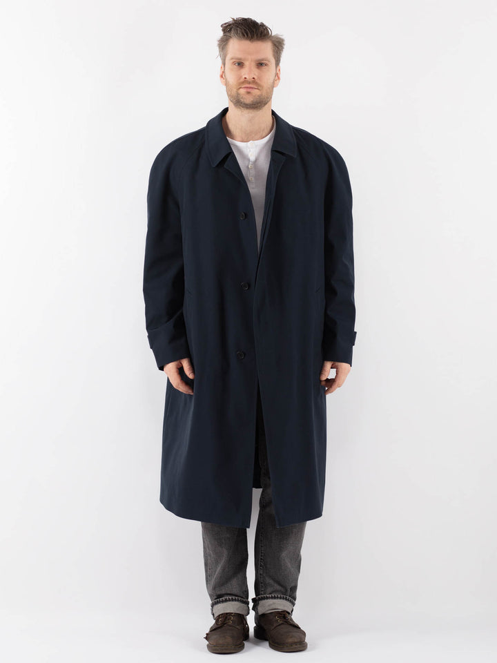 Vintage 70's Men Mac Coat in BlueZ1098
