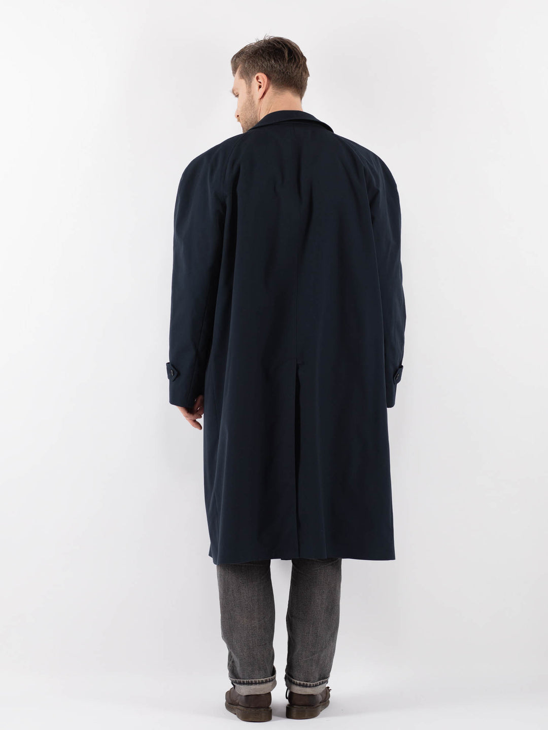 Vintage 70's Men Mac Coat in BlueZ1098