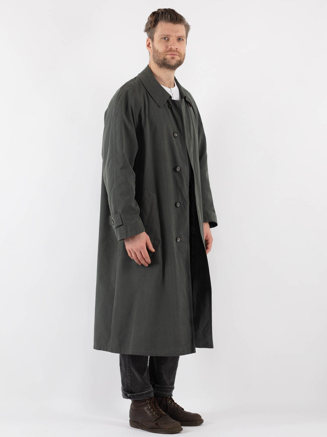 Vintage 80's Men Mac c in GrayZ825