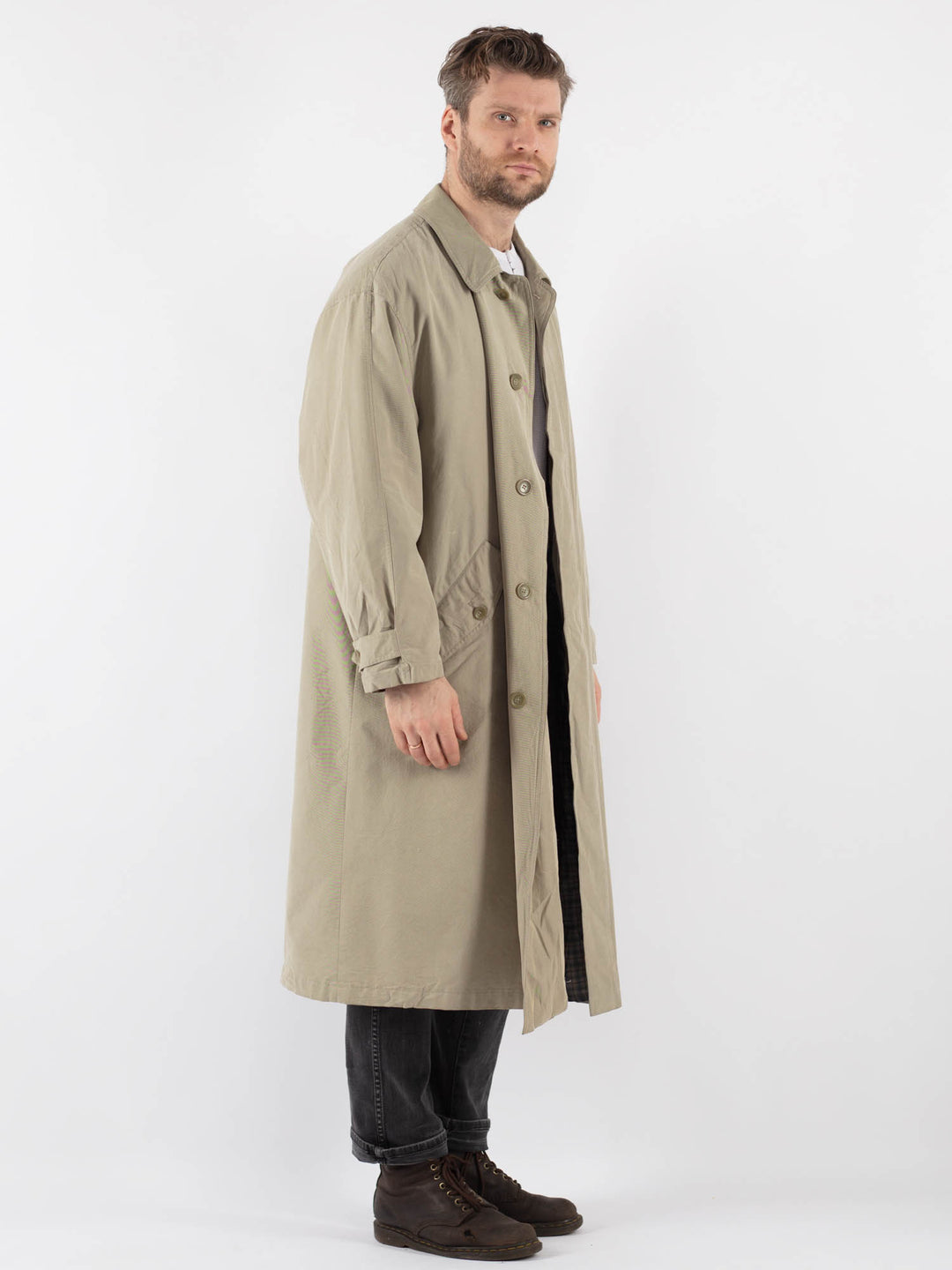 Vintage 80's Men Mac in BeigeZ831