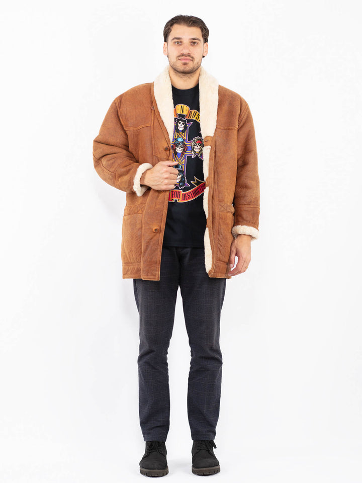 Vintage 80's Men Sheepskin in BrownZ2372