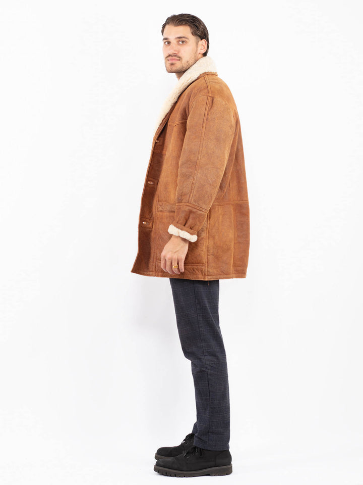 Vintage 80's Men Sheepskin in BrownZ2372