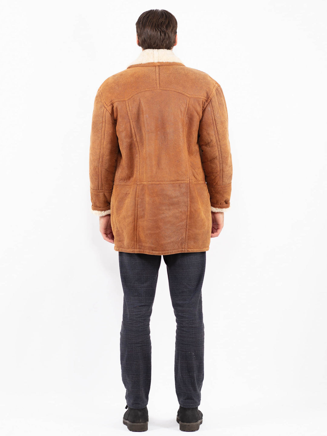 Vintage 80's Men Sheepskin in BrownZ2372