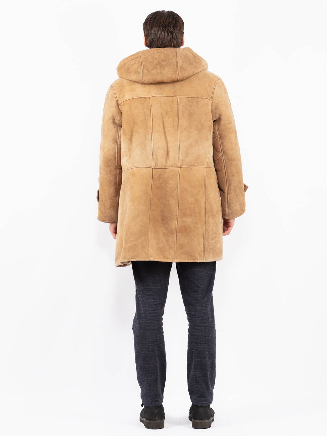 Vintage 80's Men Sheepskin Coat in BeigeZ2375