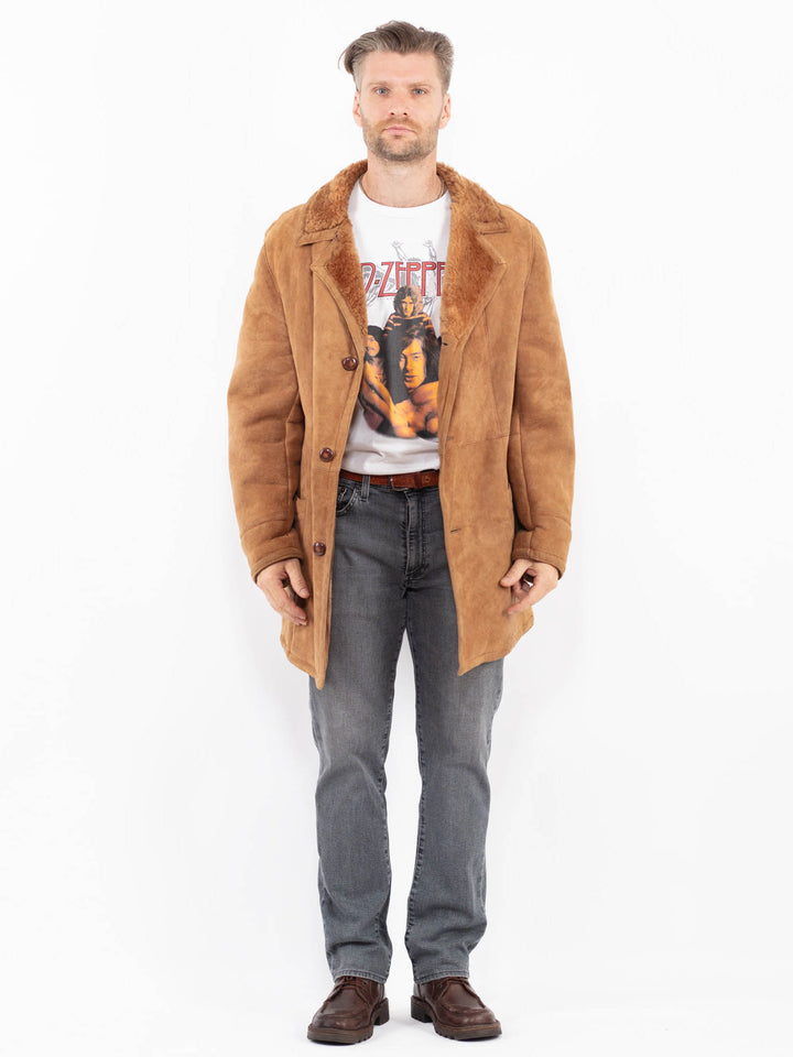Vintage 80's Men Sheepskin in BrownZ2126
