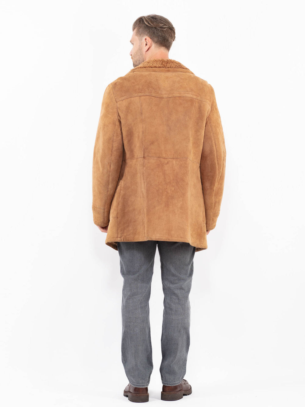 Vintage 80's Men Sheepskin in BrownZ2126