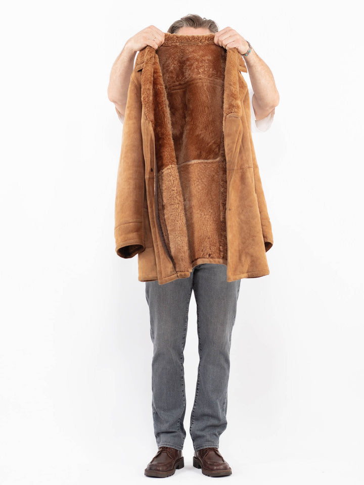 Vintage 80's Men Sheepskin in BrownZ2126