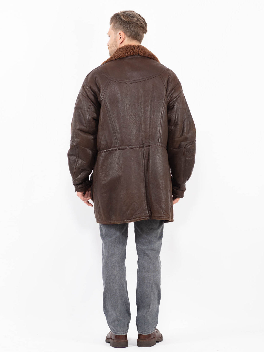 Vintage 80's Men Sheepskin in BrownZ2138