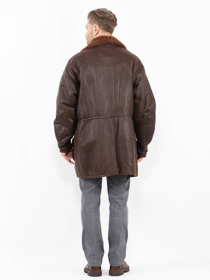Vintage 80's Men Sheepskin in BrownZ2138