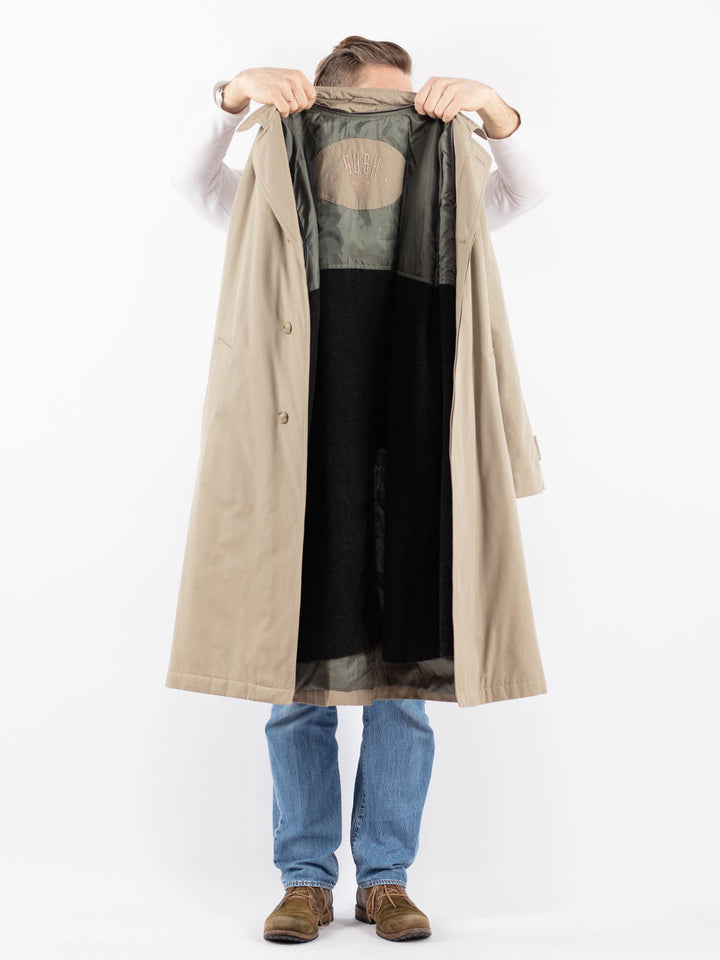 Vintage 80's Men Trench Coat in BeigeZ1474