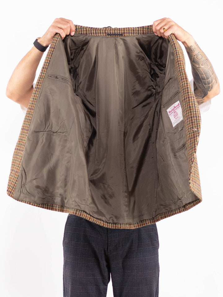 Vintage 80's Men Harris Tweed Jacket in MultiZ2169