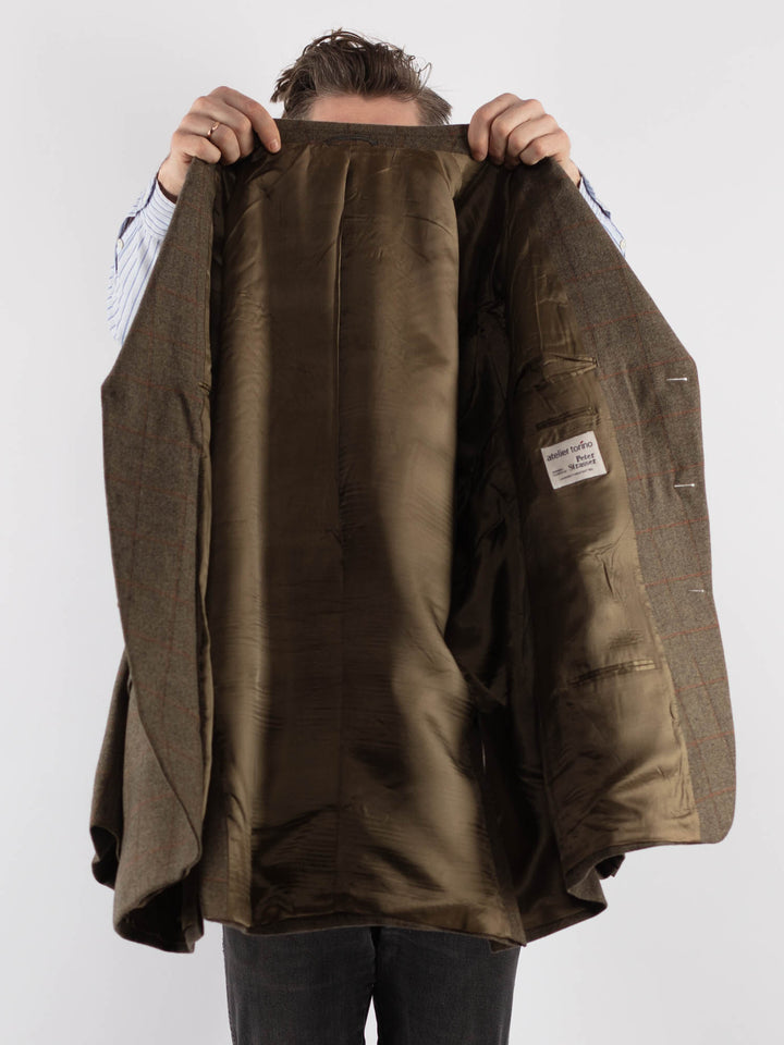 Vintage 80's Men Wool Blazer Jacket in Beige - NorthernGrip