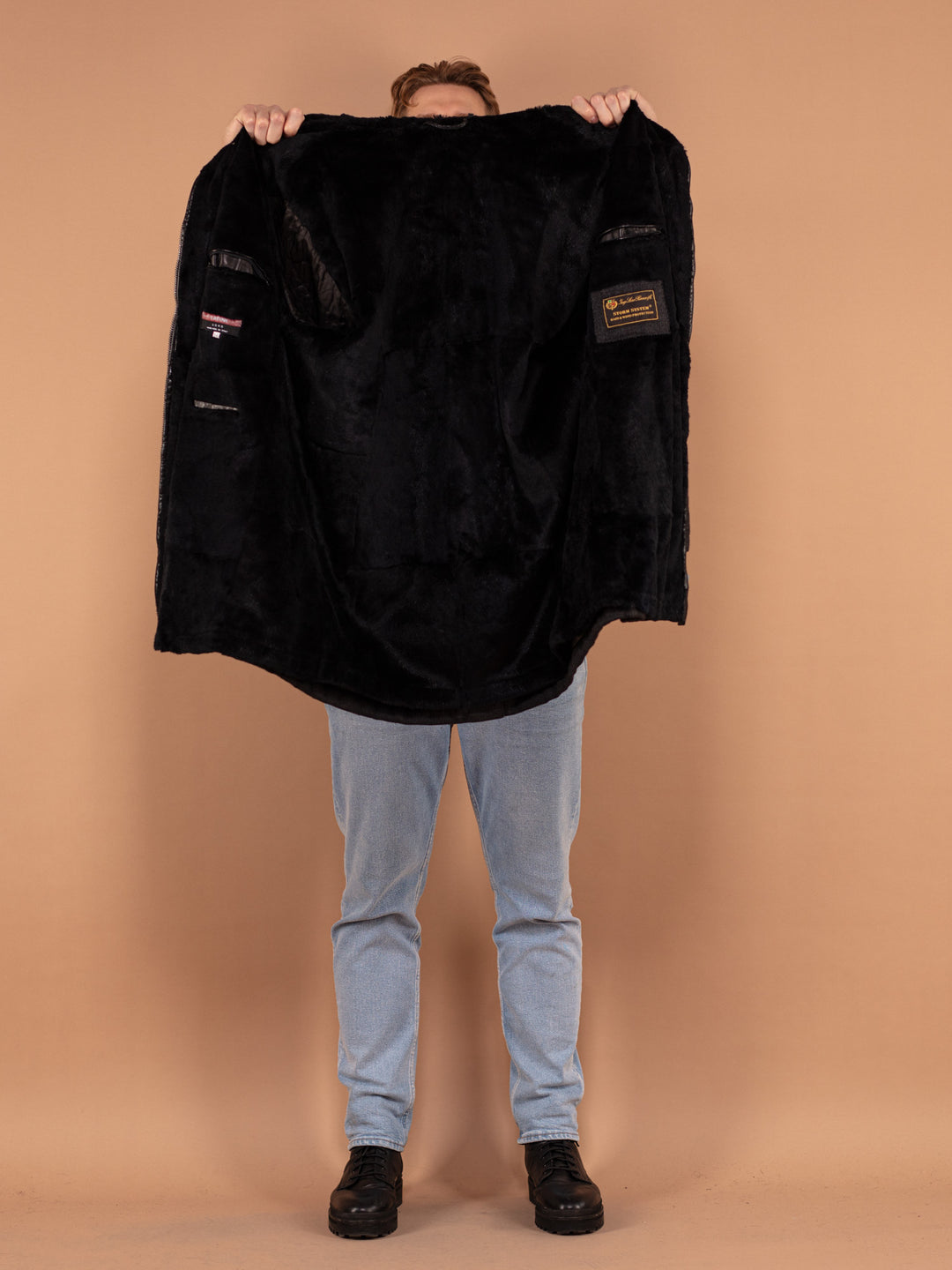 Vintage 80's Men Wool Blend Coat in Grey - NorthernGrip