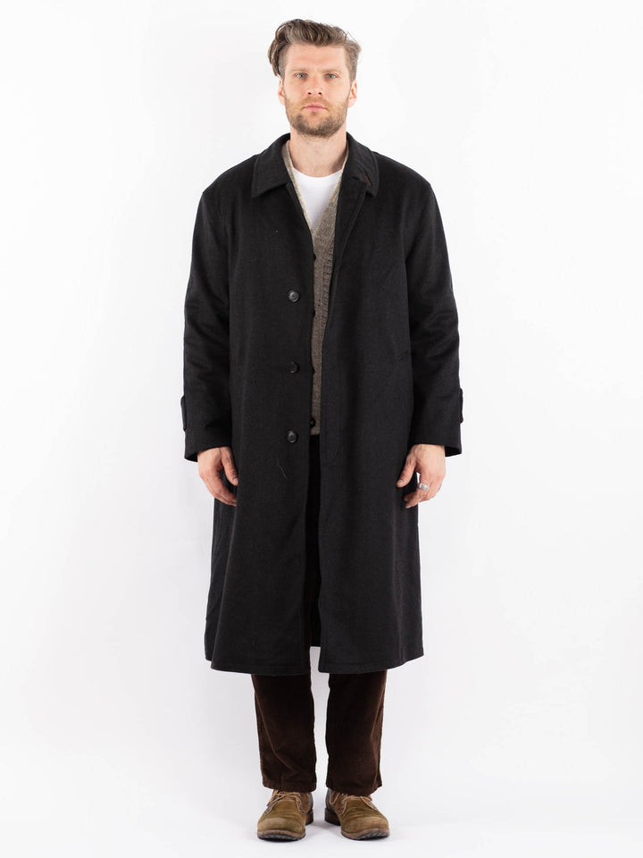 Vintage 80's Men Wool Blend Coat in GrayZ1610