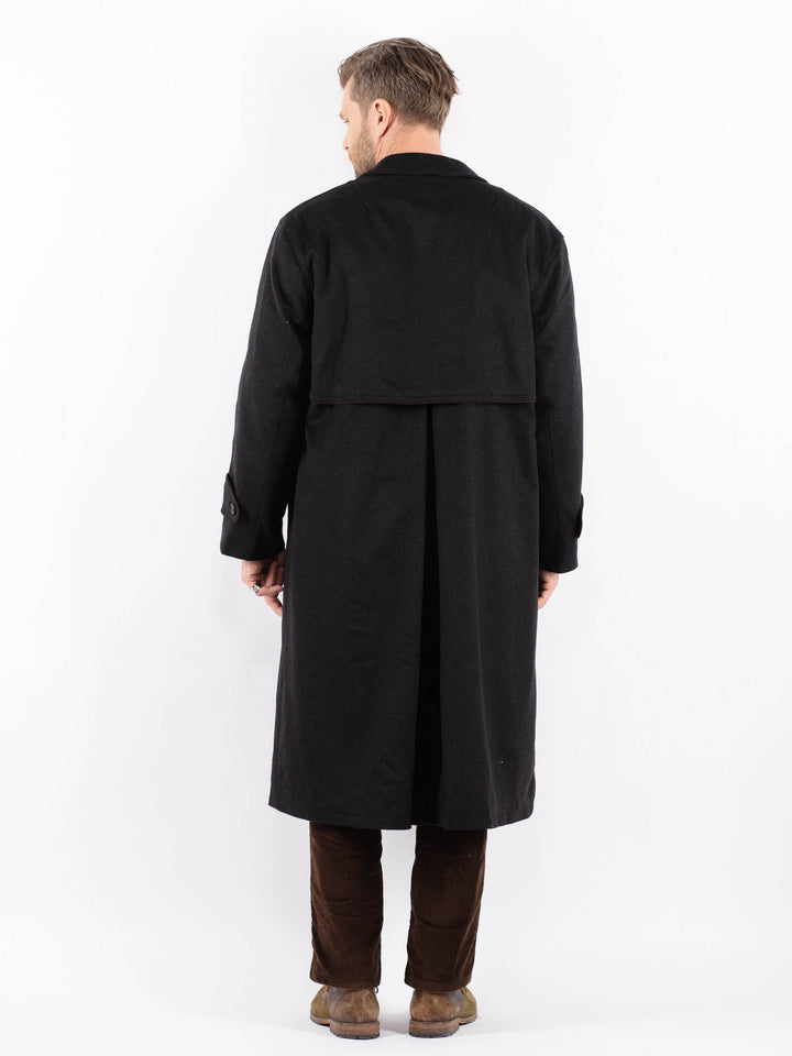 Vintage 80's Men Wool Blend Coat in GrayZ1610