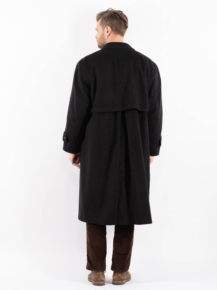 Vintage 80's Men Wool Blend Coat in GrayZ1611