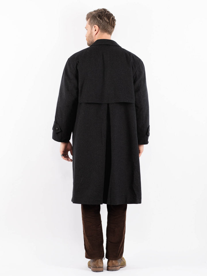 Vintage 80's Men Wool Coat in GrayZ1634