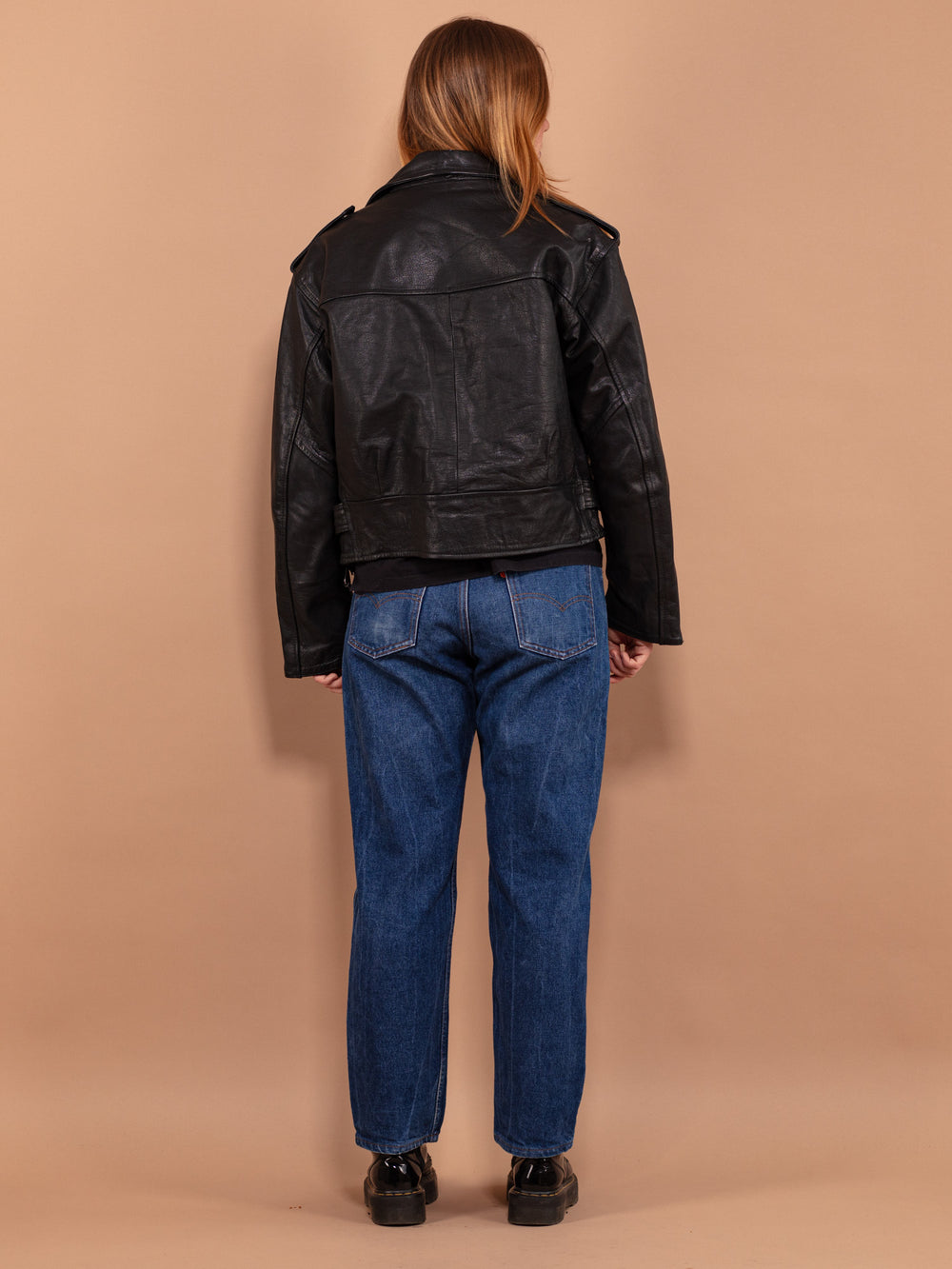Vintage 80's Women Biker Leather Jacket - NorthernGrip