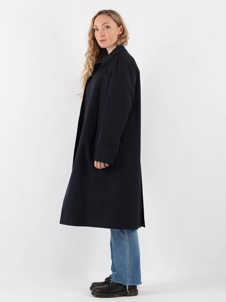 Vintage 80's Women Trench Coat in Blue