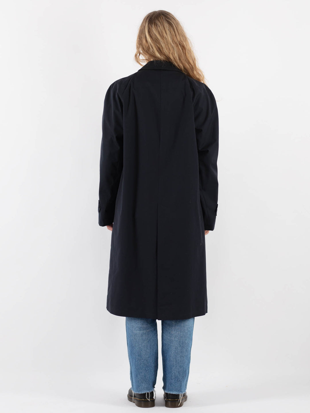 Vintage 80's Women Trench Coat in Blue