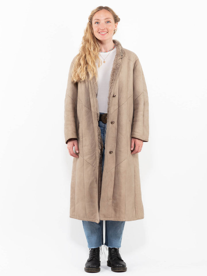 Vintage 80's Women Sheepskin in BeigeA0256