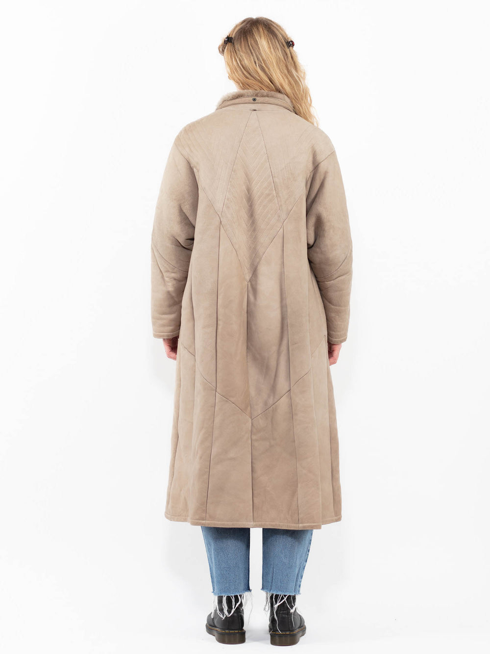 Vintage 80's Women Sheepskin in BeigeA0256