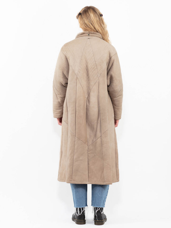 Vintage 80's Women Sheepskin in BeigeA0256