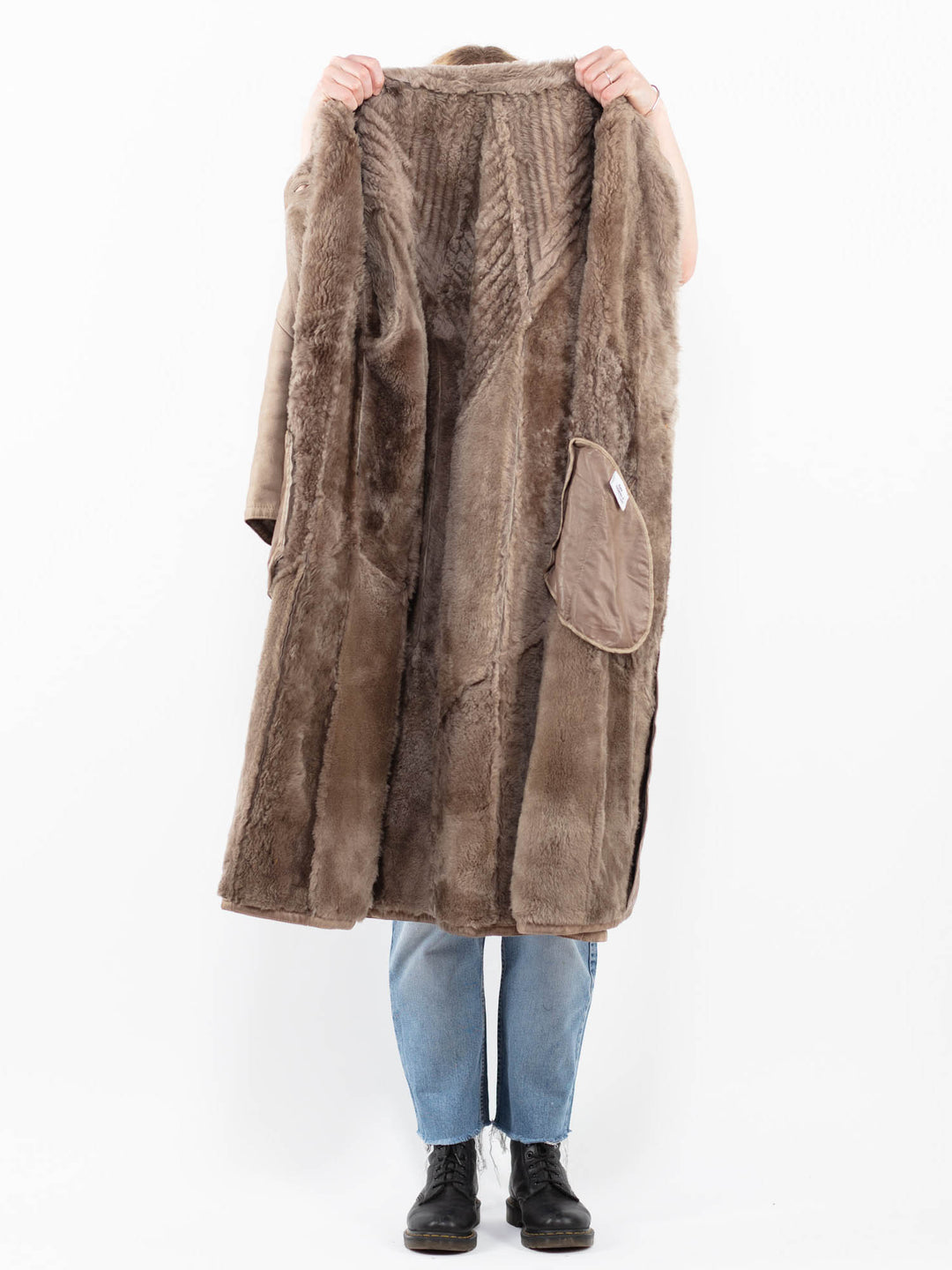 Vintage 80's Women Sheepskin in BeigeA0256