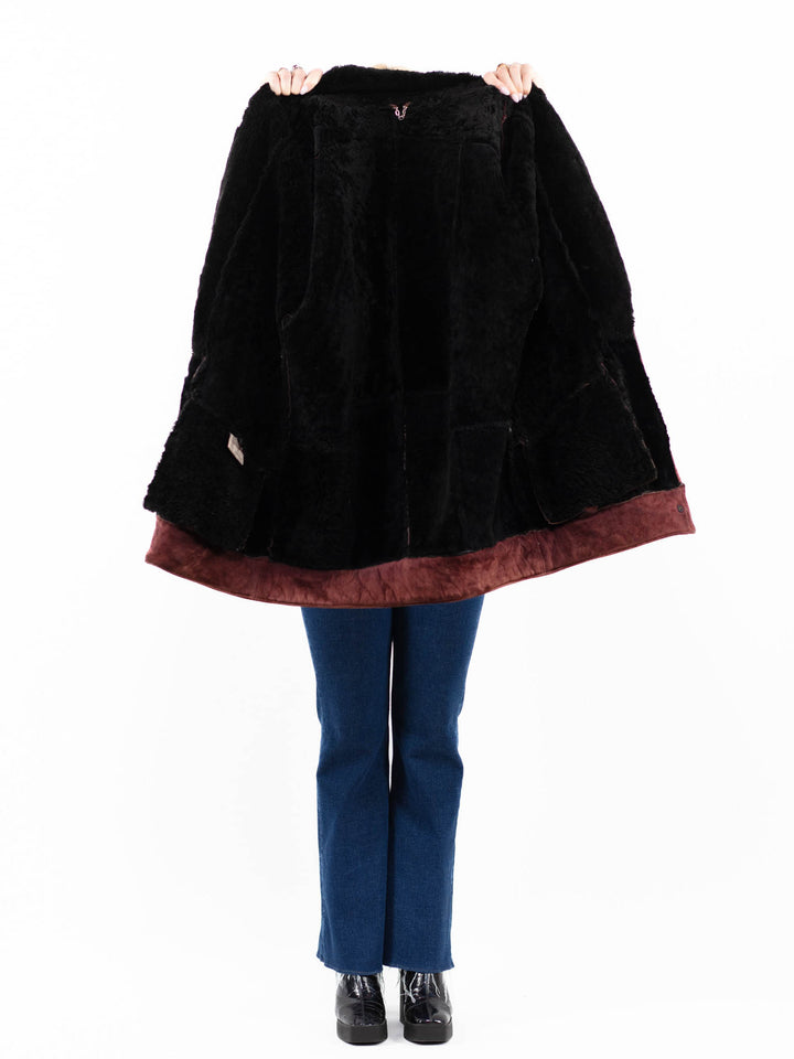 Vintage 80's Women Sheepskin Coat in BrownA0050