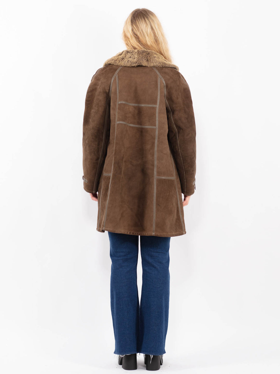 Vintage 80's Women Sheepskin in BrownA0369