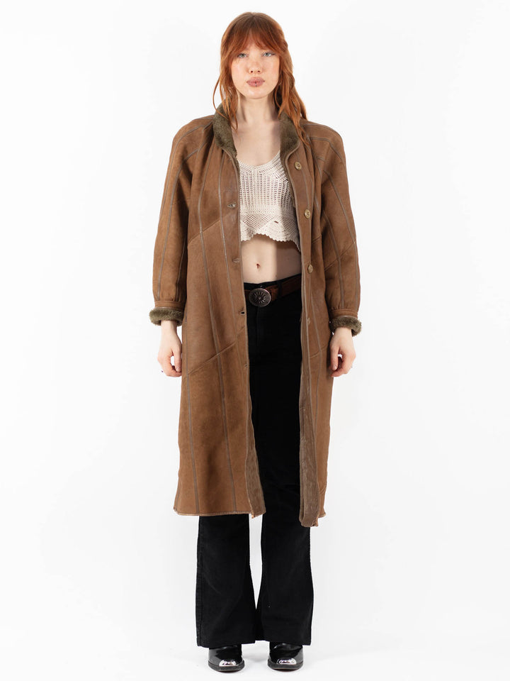 Vintage 80's Women Sheepskin in BrownV9781