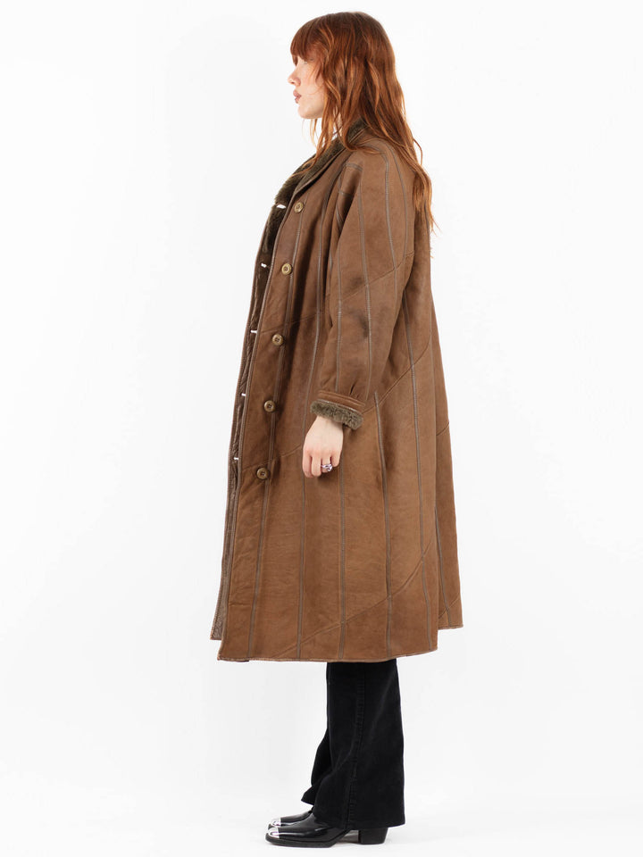 Vintage 80's Women Sheepskin in BrownV9781