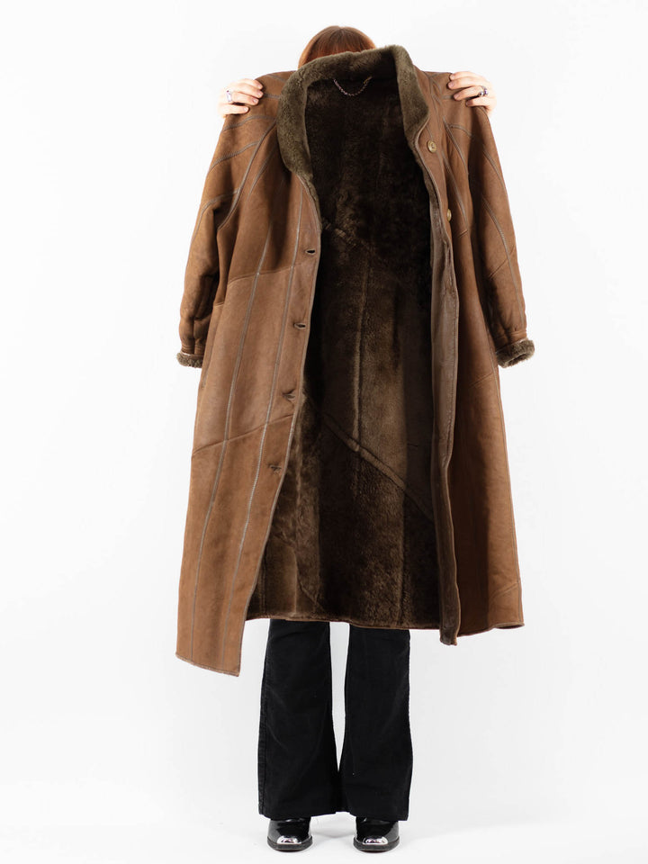 Vintage 80's Women Sheepskin in BrownV9781